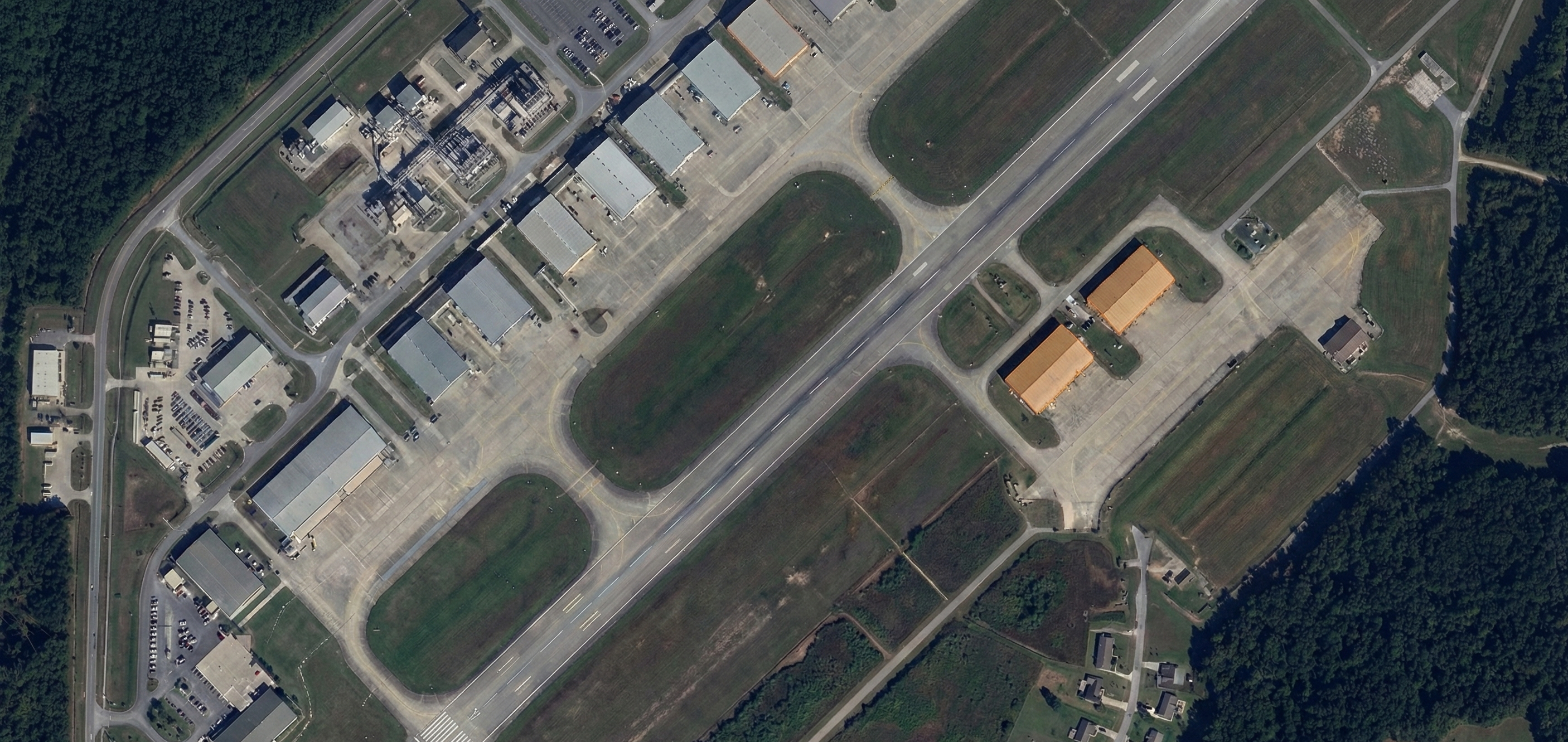 Satellite imagery of industrial facility